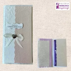 Opakowanie na czekoladę „Pamiątka Chrztu Świętego” - 8,5 na 17 cm